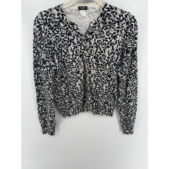 J.Crew Cardigan Sweater In Floral Size M - Picture 1 of 2